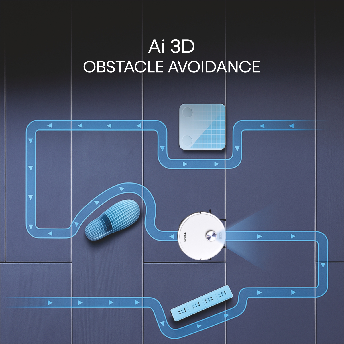 TISOSI FLOBOT VR10 ULTRA Robot Vacuum with 8000Pa Suction & Edge to Edge Cleaning | AI 3D Obstacle Avoidance | Vacuum & Mop | App & Voice Control for Indian Homes - Image 3