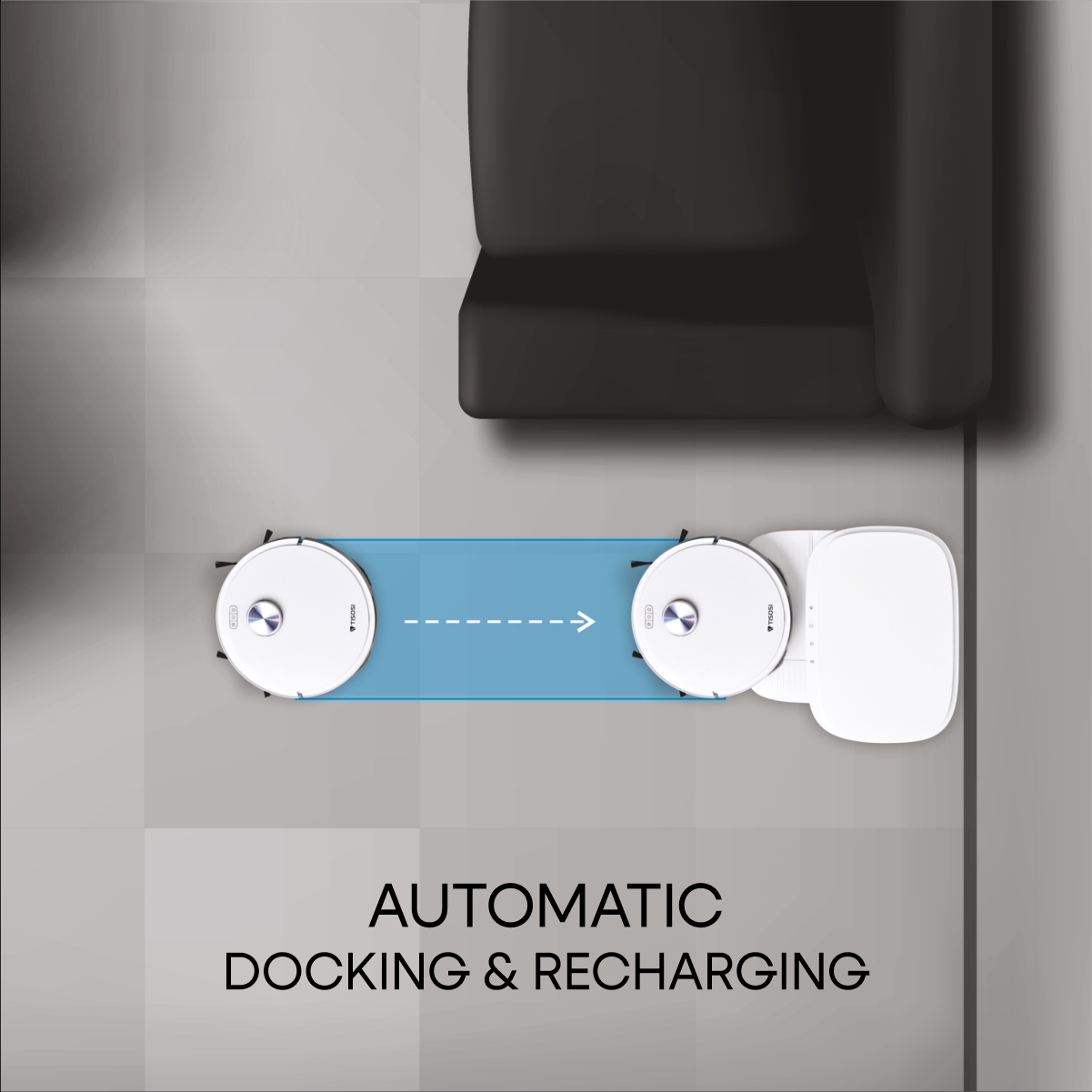 TISOSI FLOBOT VR10 ULTRA Robot Vacuum with 8000Pa Suction & Edge to Edge Cleaning | AI 3D Obstacle Avoidance | Vacuum & Mop | App & Voice Control for Indian Homes - Image 4