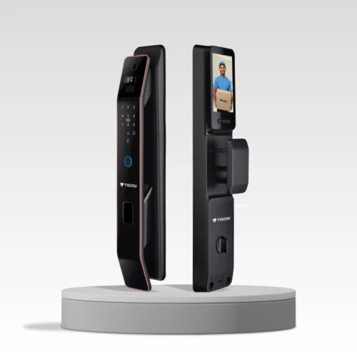 T-VFL1 Smart Lock, Digital Door Lock, with, Video Calling, Live Monitoring, 7-Way Unlock with 3D Face Recognition, Palm Vein, Fingerprint, Password, IC Card, Key, Tisosi App