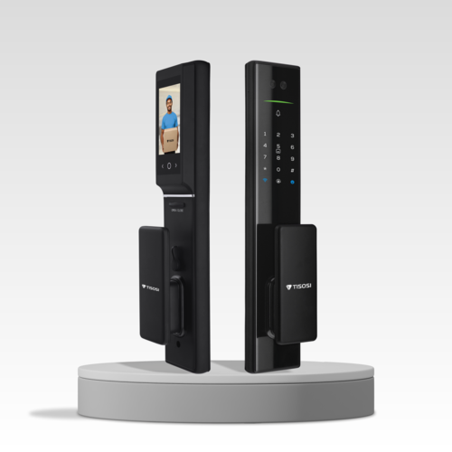 TISOSI T-VFL3P Premium Smart Door Lock with Palm Vein & 3D Face Unlock | Ultra-Fast AI Biometric Security with Wi-Fi App Control | For Wooden & Metal Doors