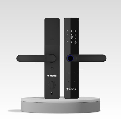 TISOSI T-EL4 Smart Door Lock | Fingerprint, Password, NFC & Tisosi App Control | 6-in-1 Keyless Entry | Anti-Pry Alarm | Free Installation | For Wooden & Metal Doors – 40-80mm Door Thickness
