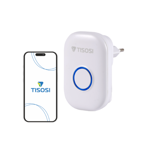 TISOSI T-SB1 Wireless Smart Doorbell for Home – Wi-Fi App Connected, 180m Range, IP44 Waterproof